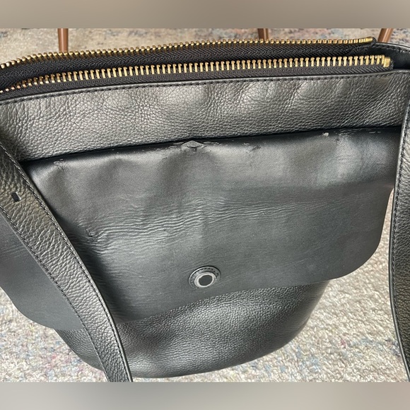 Fossil, black, leather, crossbody bag - Picture 8 of 8
